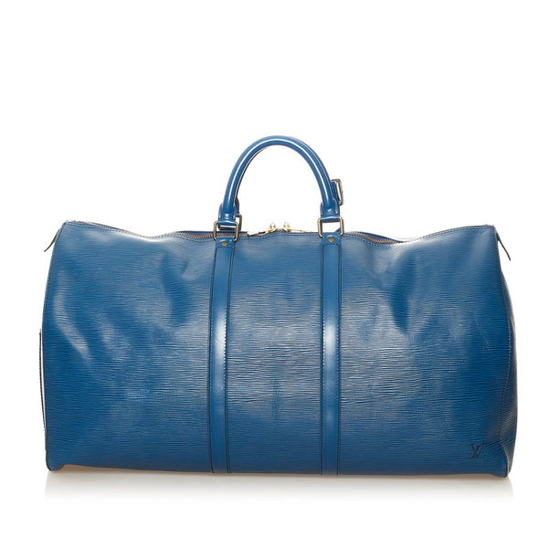 ルイ ヴィトン エピ キーポル 55 ボストンバッグ M42955 ブルー レザー レディース LOUIS VUITTON 【中古】