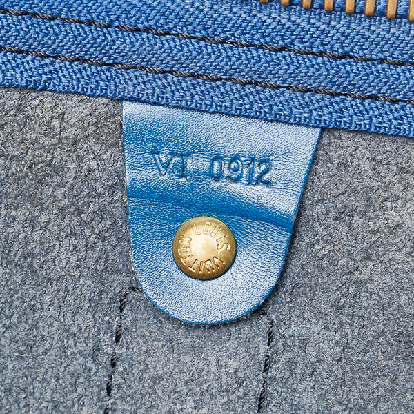 ルイ ヴィトン エピ キーポル 55 ボストンバッグ M42955 ブルー レザー レディース LOUIS VUITTON 【中古】