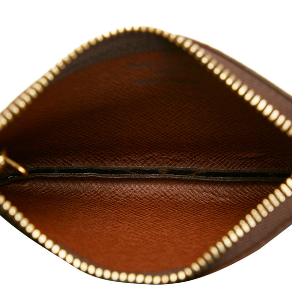 ルイ ヴィトン モノグラム ポシェット クレ コインケース 小銭入れ M62650 ブラウン PVC レザー レディース LOUIS VUITTON 【中古】