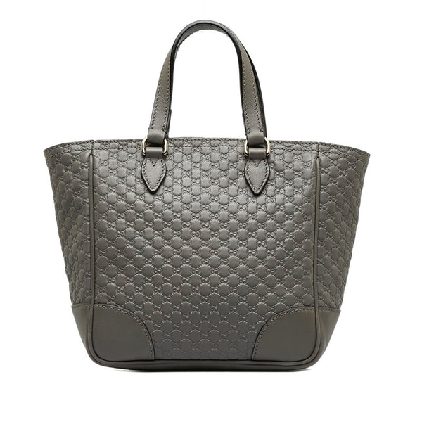 グッチ マイクロシマ ハンドバッグ ショルダーバッグ 2WAY 449241 グレー レザー レディース GUCCI 【中古】