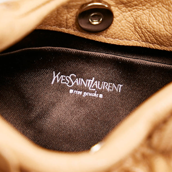 サンローラン ナジャ ポーチ ベージュ レザー レディース SAINT LAURENT 【中古】