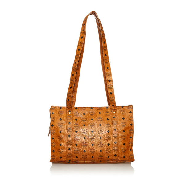 エム シー エム ヴィセトス トートバッグ ブラウン レザー レディース MCM 【中古】