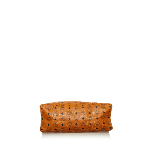 エム シー エム ヴィセトス トートバッグ ブラウン レザー レディース MCM 【中古】