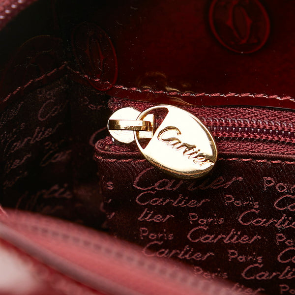 カルティエ ハッピーバースデー リュック デイパック ボルドー エナメル レディース CARTIER 【中古】