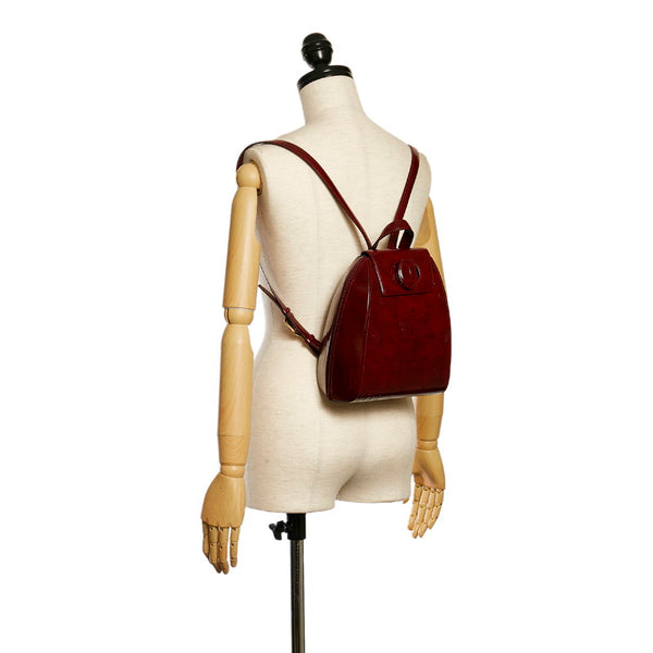 カルティエ ハッピーバースデー リュック デイパック ボルドー エナメル レディース CARTIER 【中古】