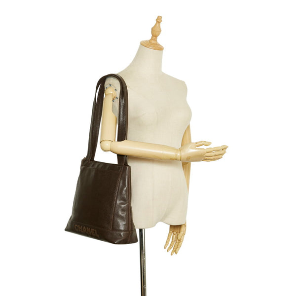 シャネル トートバッグ ブラウン キャビアスキン レディース CHANEL 【中古】