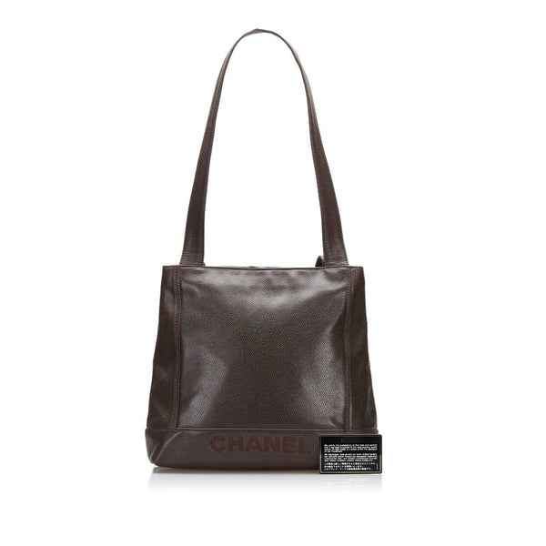 シャネル トートバッグ ブラウン キャビアスキン レディース CHANEL 【中古】