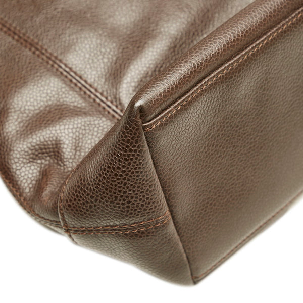 シャネル トートバッグ ブラウン キャビアスキン レディース CHANEL 【中古】