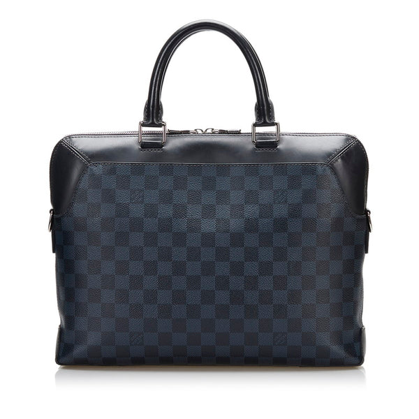 ルイ ヴィトン ダミエコバルト オリバー ビジネスバッグ ショルダーバッグ 2WAY N51199 ネイビー PVC レザー メンズ LOUIS VUITTON 【中古】