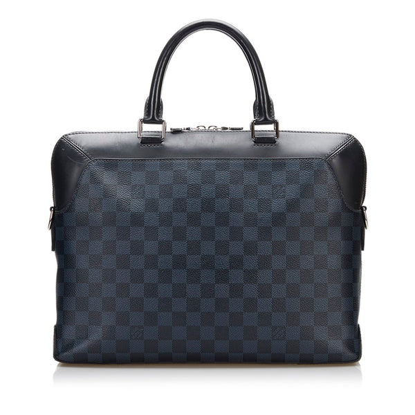 ルイ ヴィトン ダミエコバルト オリバー ビジネスバッグ ショルダーバッグ 2WAY N51199 ネイビー PVC レザー メンズ LOUIS VUITTON 【中古】