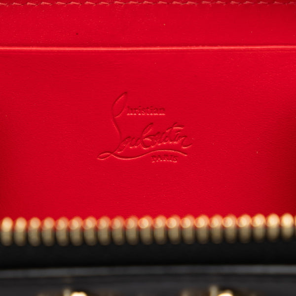 クリスチャンルブタン スタッズ コインケース 小銭入れ ラウンドファスナー ブラック レザー レディース Christian Louboutin 【中古】