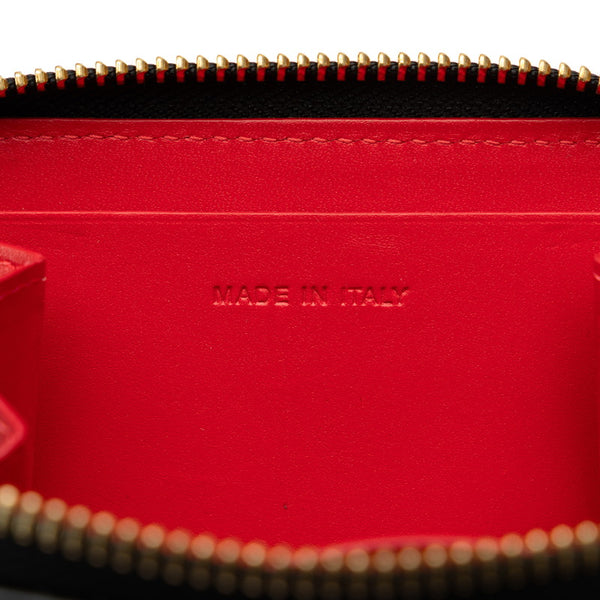 クリスチャンルブタン スタッズ コインケース 小銭入れ ラウンドファスナー ブラック レザー レディース Christian Louboutin 【中古】