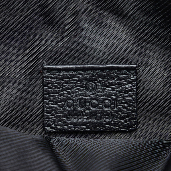 グッチ GGキャンバス アビー ポーチ アクセサリーポーチ 145750 ブラック キャンバス レザー レディース GUCCI 【中古】
