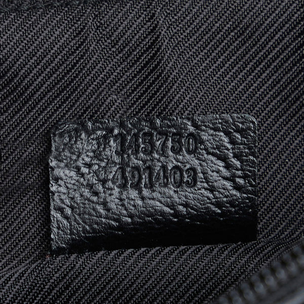 グッチ GGキャンバス アビー ポーチ アクセサリーポーチ 145750 ブラック キャンバス レザー レディース GUCCI 【中古】