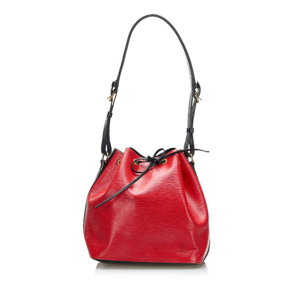 ルイ ヴィトン エピ プチノエ ショルダーバッグ M44172 カスティリアンレッド ノワール レザー レディース LOUIS VUITTON 【中古】