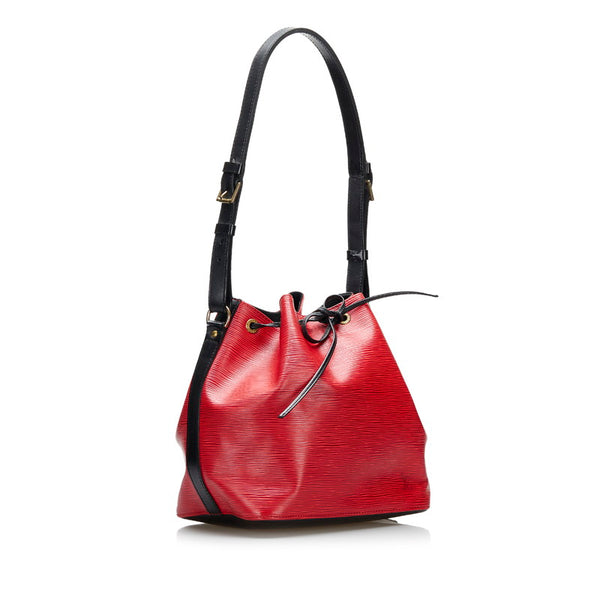 ルイ ヴィトン エピ プチノエ ショルダーバッグ M44172 カスティリアンレッド ノワール レザー レディース LOUIS VUITTON 【中古】