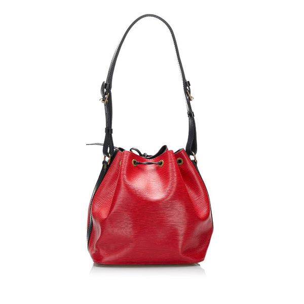 ルイ ヴィトン エピ プチノエ ショルダーバッグ M44172 カスティリアンレッド ノワール レザー レディース LOUIS VUITTON 【中古】