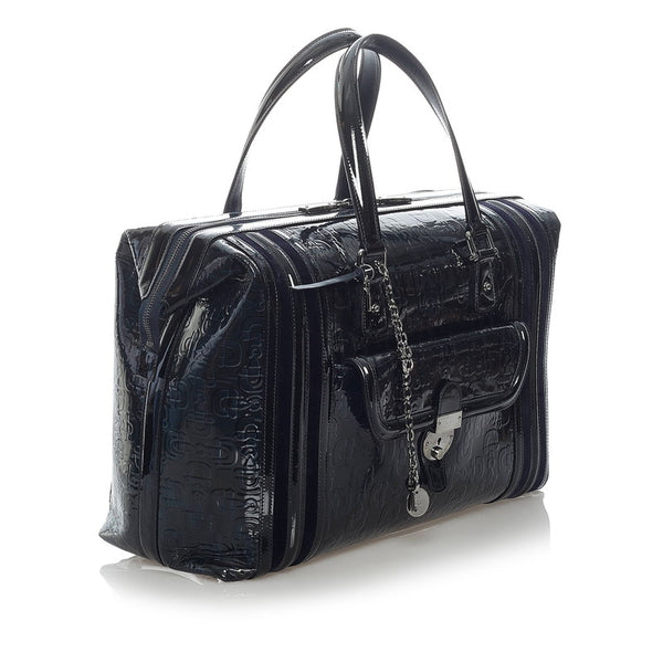 グッチ ドクターズ ハンドバッグ 150630 ブラック パテントレザー レディース GUCCI 【中古】