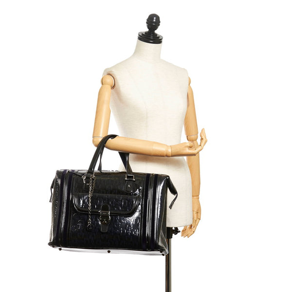 グッチ ドクターズ ハンドバッグ 150630 ブラック パテントレザー レディース GUCCI 【中古】