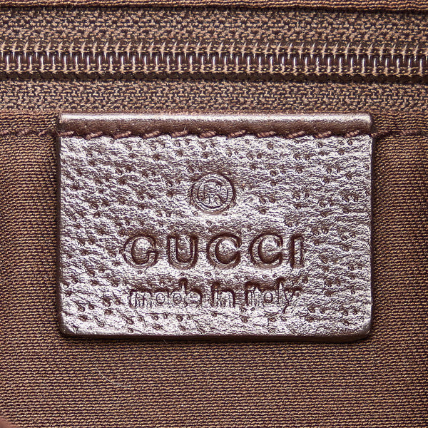 グッチ GGキャンバス アビー ショルダーバッグ 130738 ベージュ ブラウン キャンバス レザー レディース GUCCI 【中古】