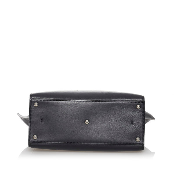 フェンディ トロワジュール ハンドバッグ 8BH279 ブラック レザー レディース FENDI 【中古】