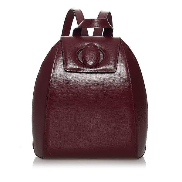 カルティエ マスト ボルドー レザー リュック バックパック レディース CARTIER 【中古】