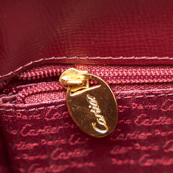 カルティエ マスト ボルドー レザー リュック バックパック レディース CARTIER 【中古】