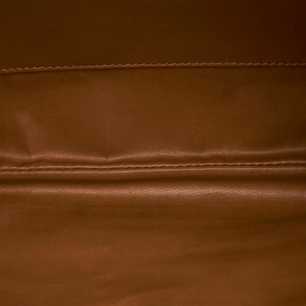 セリーヌ マカダム ベージュ PVC レザー クラッチバッグ レディース CELINE 【中古】