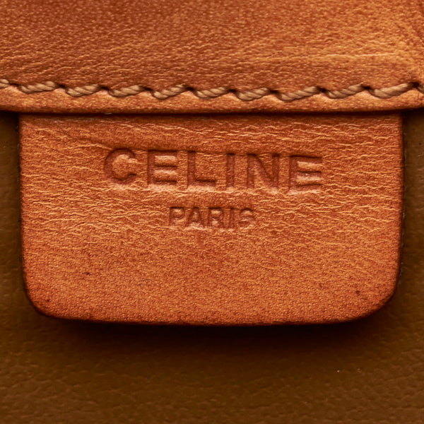 セリーヌ マカダム ベージュ PVC レザー クラッチバッグ レディース CELINE 【中古】