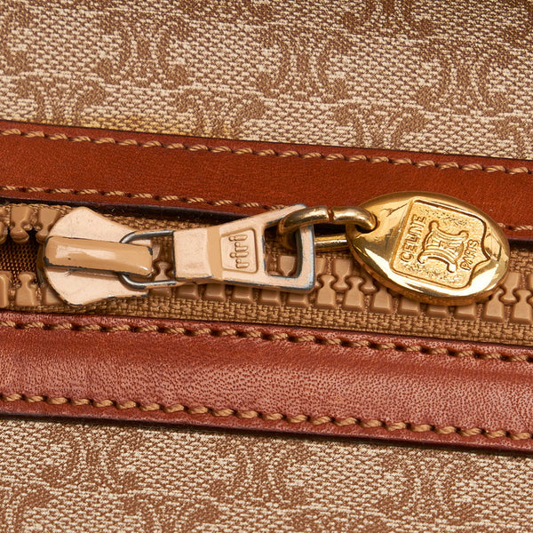 セリーヌ マカダム ベージュ PVC レザー クラッチバッグ レディース CELINE 【中古】
