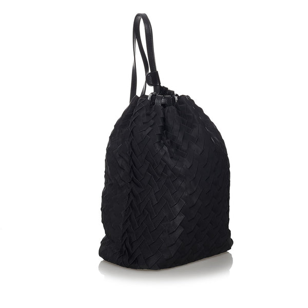 フェンディ リュック デイパック ブラック ナイロン レザー レディース FENDI 【中古】