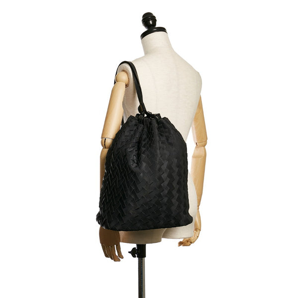 フェンディ リュック デイパック ブラック ナイロン レザー レディース FENDI 【中古】