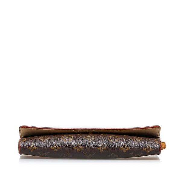 ルイ ヴィトン モノグラム ポシェットツインGM ショルダーバッグ M51852 ブラウン PVC レザー レディース LOUIS VUITTON 【中古】