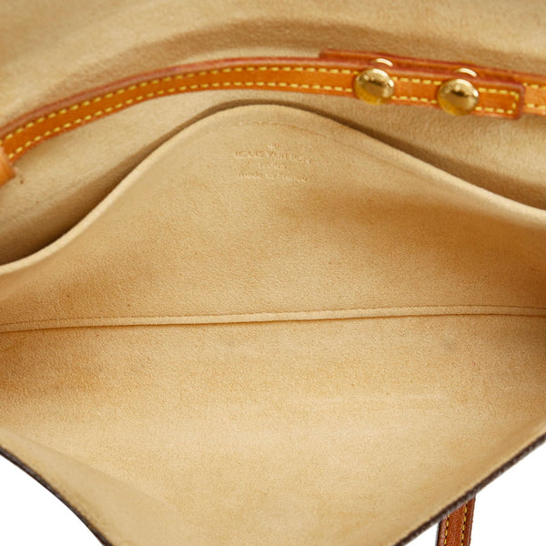 ルイ ヴィトン モノグラム ポシェットツインGM ショルダーバッグ M51852 ブラウン PVC レザー レディース LOUIS VUITTON 【中古】