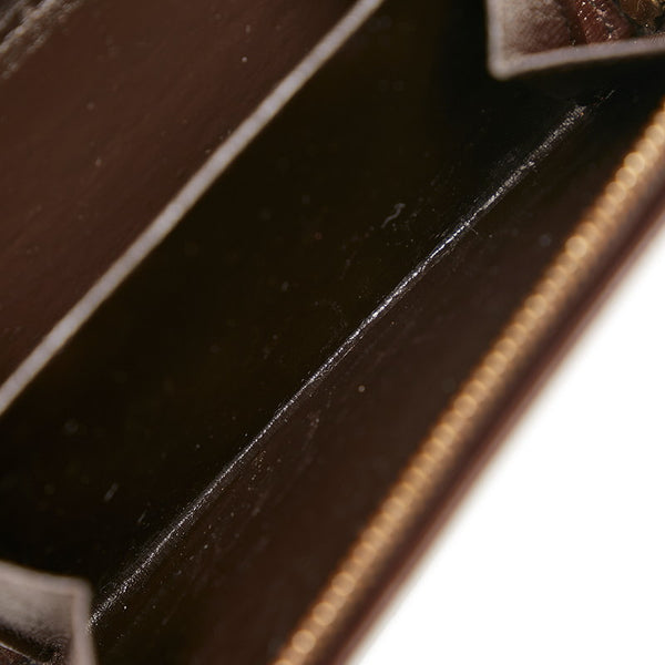 ルイ ヴィトン ダミエ ポルトモネ ビエトレゾール 二つ折り財布 N61730 ブラウン PVC レディース LOUIS VUITTON 【中古】