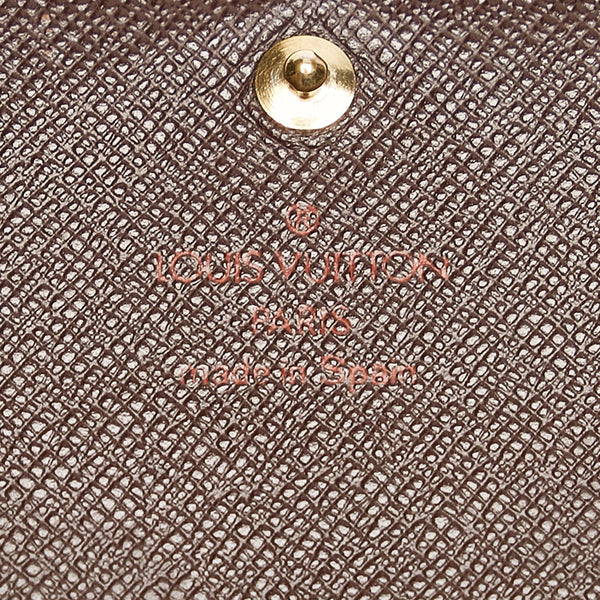 ルイ ヴィトン ダミエ ポルトモネ ビエトレゾール 二つ折り財布 N61730 ブラウン PVC レディース LOUIS VUITTON 【中古】