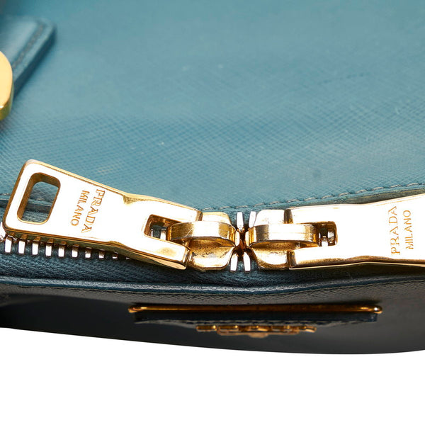 プラダ サフィアーノ ハンドバッグ ショルダーバッグ 2WAY BL0837 アニスグリーン レザー レディース PRADA 【中古】