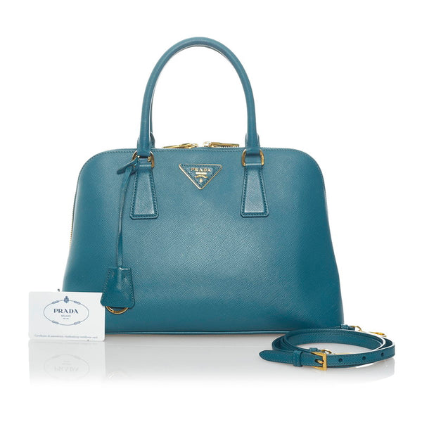 プラダ サフィアーノ ハンドバッグ ショルダーバッグ 2WAY BL0837 アニスグリーン レザー レディース PRADA 【中古】