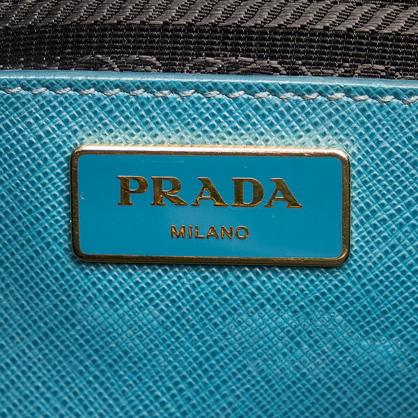プラダ サフィアーノ ハンドバッグ ショルダーバッグ 2WAY BL0837 アニスグリーン レザー レディース PRADA 【中古】