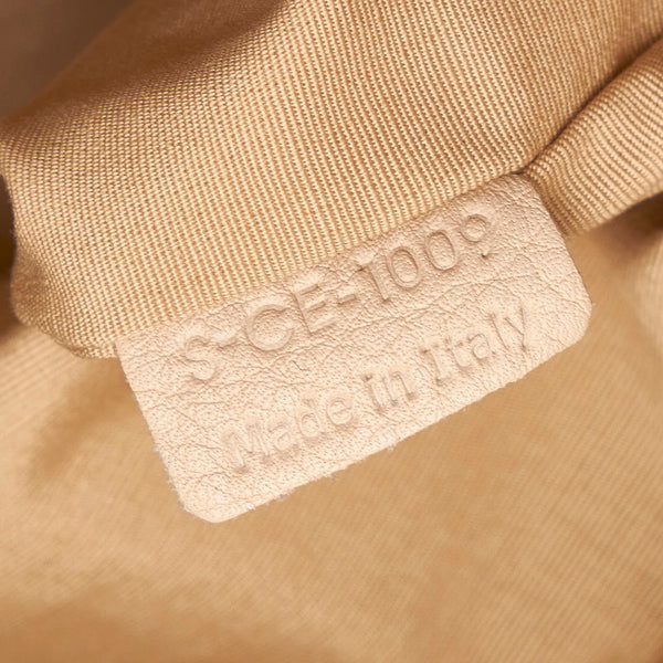 セリーヌ ハンドバッグ ベージュ レザー レディース CELINE 【中古】