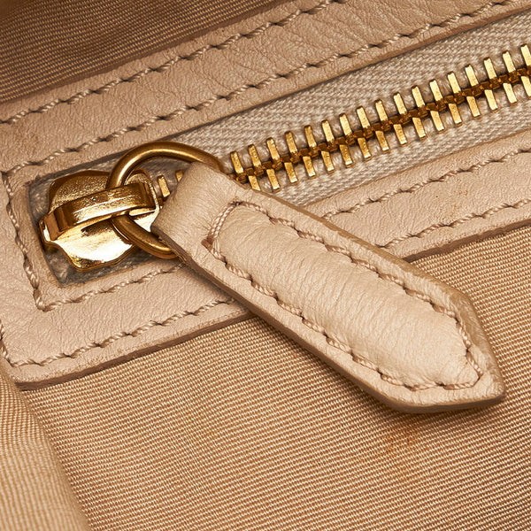 セリーヌ ハンドバッグ ベージュ レザー レディース CELINE 【中古】