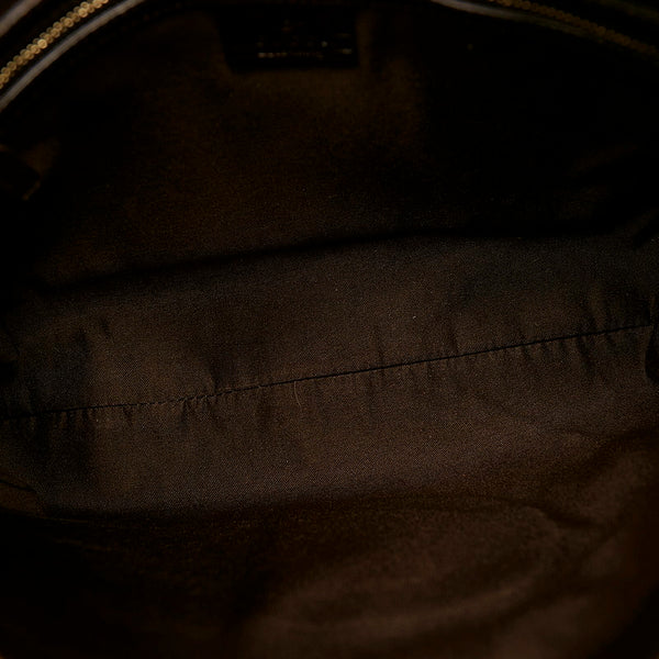 グッチ GGキャンバス ホースビット シェリーライン ワンショルダー 137388 ブラウン キャンバス レザー レディース GUCCI 【中古】