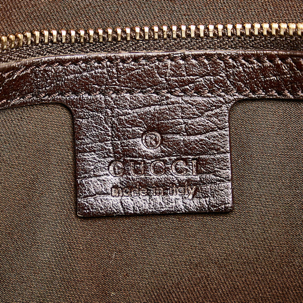 グッチ GGキャンバス ホースビット シェリーライン ワンショルダー 137388 ブラウン キャンバス レザー レディース GUCCI 【中古】