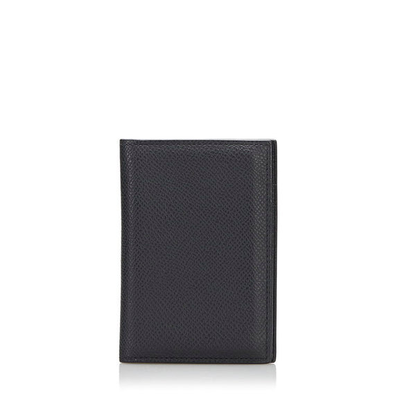エルメス カードケース ブラック レザー レディース HERMES 【中古】