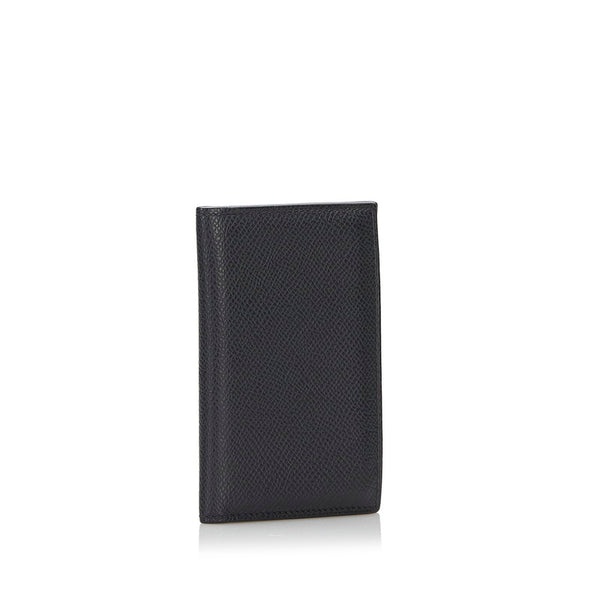 エルメス カードケース ブラック レザー レディース HERMES 【中古】
