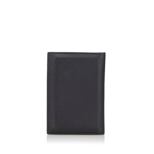 エルメス カードケース ブラック レザー レディース HERMES 【中古】