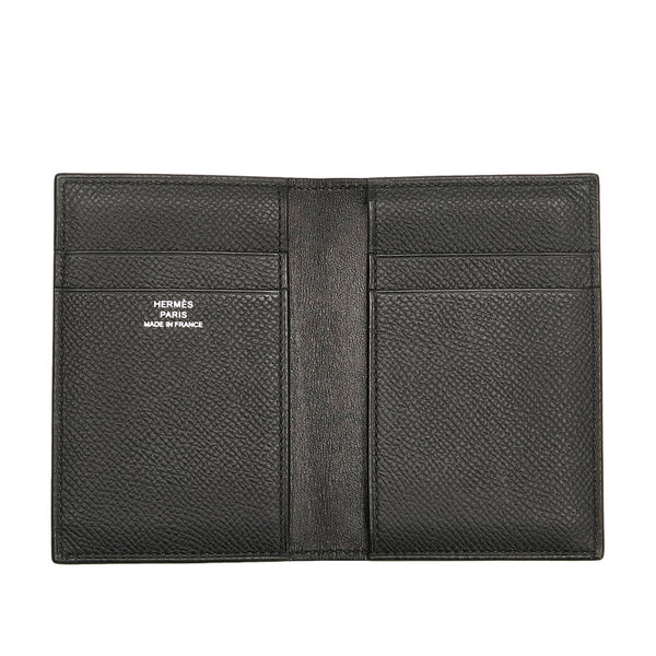 エルメス カードケース ブラック レザー レディース HERMES 【中古】