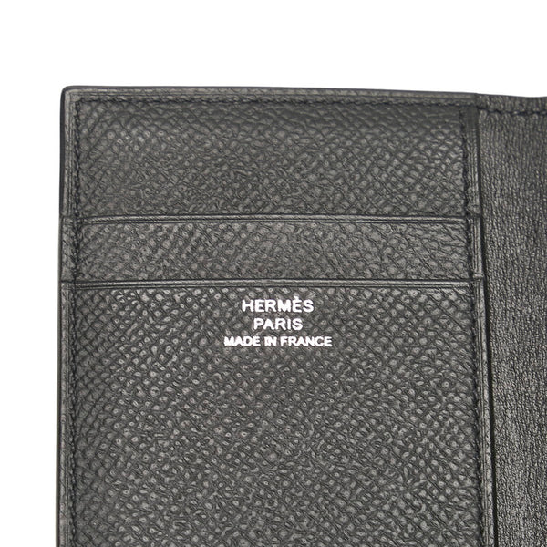 エルメス カードケース ブラック レザー レディース HERMES 【中古】