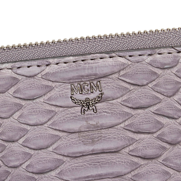 エム シー エム クラッチバッグ ライトブルー パイソン メンズ MCM 【中古】