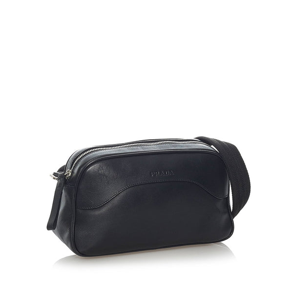 プラダ ワンショルダーバッグ ブラック レザー レディース PRADA 【中古】